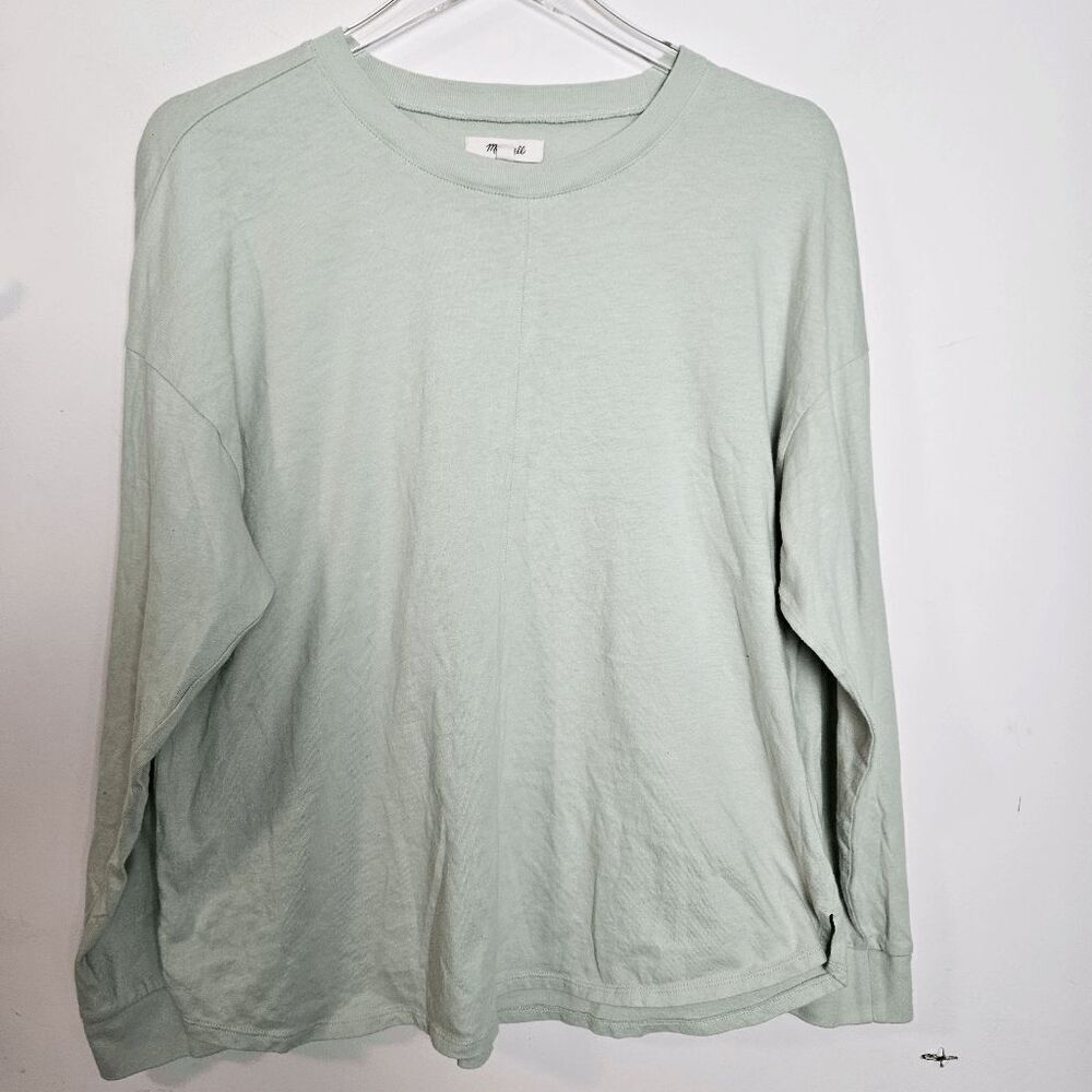 Madewell Light Sage Green Long Sleeve Tee